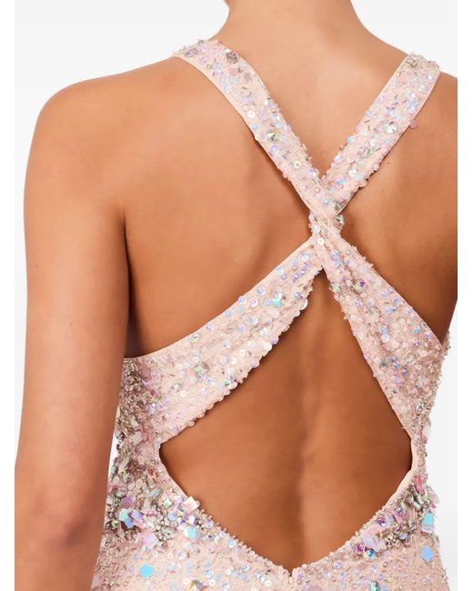 Jenny Packham Pink Pretty Thing V-Neck Mini Dress