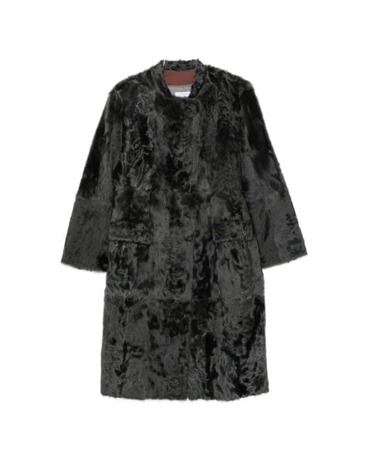 Liska Black Lamb-Fur Coat
