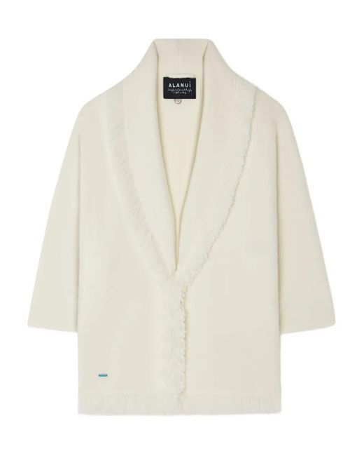 Cardigan Finest Con Scollo A Scialle di Alanui in White
