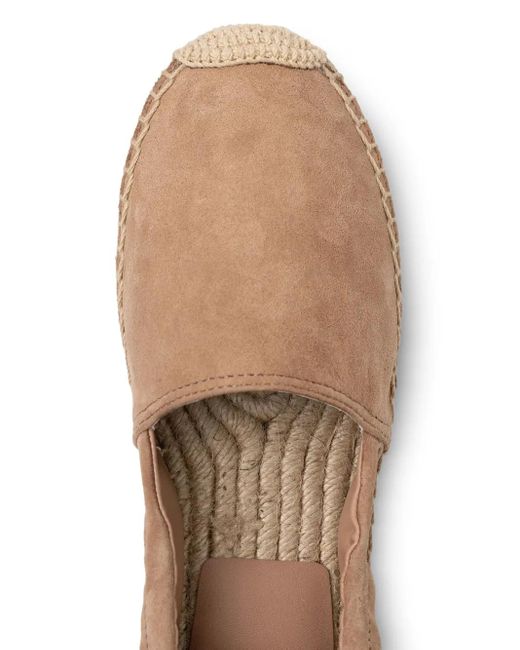 Boss Natural Suede Platform Espadrilles
