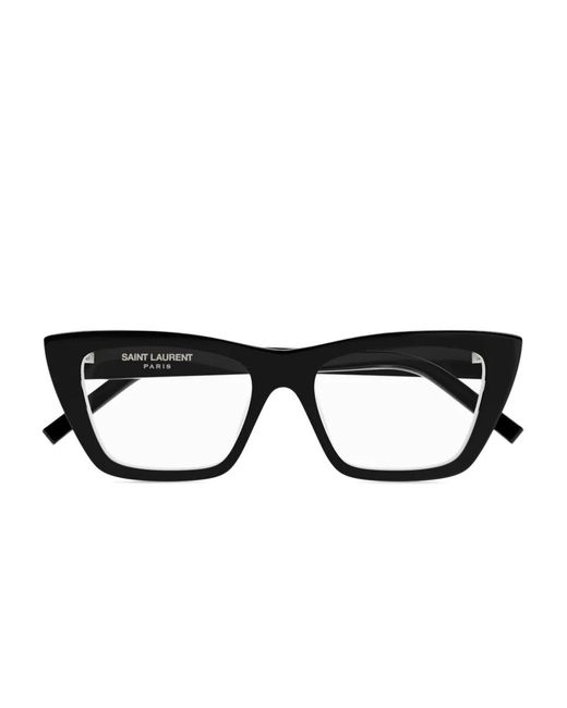 Saint Laurent Black Square-Frame Glasses