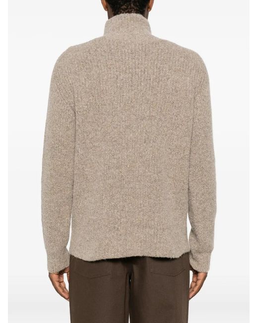 Roberto Collina Natural Pull Côtelé À Col Montant for men
