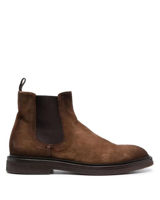 Officine Creative Brown Dude Flexi Slip-On Leather Boots for men