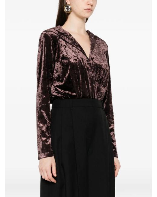 Ba&sh Black V-Neck Bodysuit