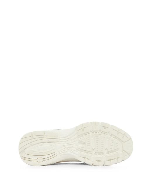 ARMANI EXCHANGE White Mesh-Panel Logo-Detail Sneakers for men
