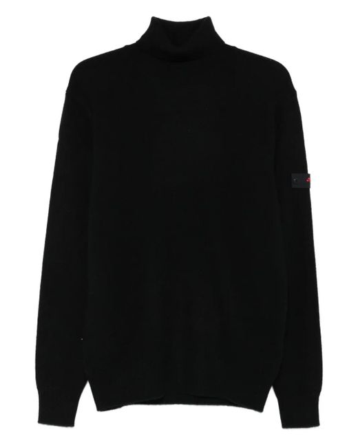 Peuterey Black Roll-Neck Patch-Pocket Sweater for men