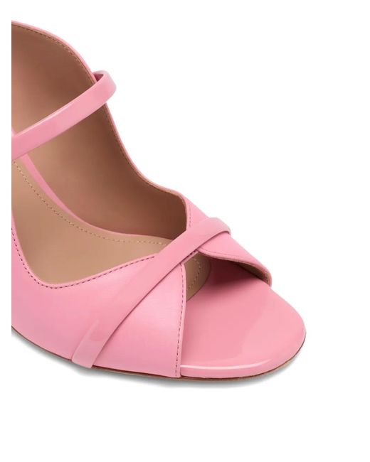 Malone Souliers Pink Leather Norah Heeled Sandals 70