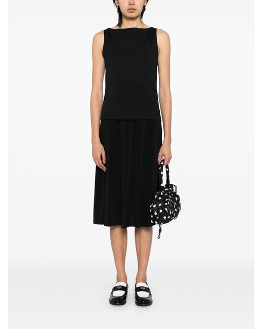 Agnes B. Black Leopard Tank Top
