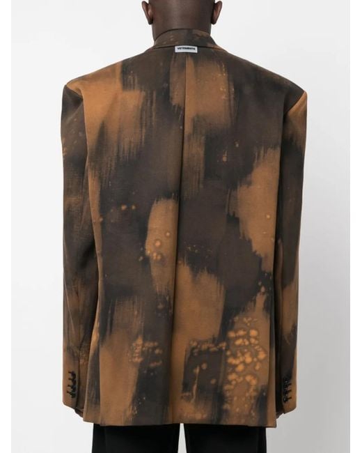 Vetements Brown Overbleached Single-Breasted Blazer for men