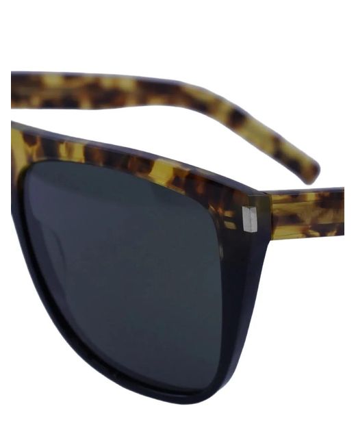 Saint Laurent Black Tortoiseshell-Effect Sunglasses for men