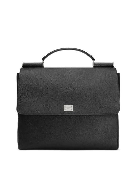 Dolce & Gabbana Black Sicily Leather Shoulder Bag for men
