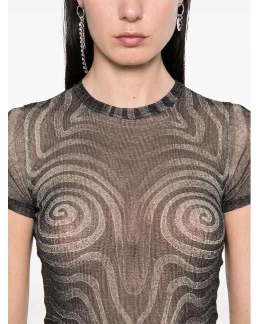 Jean Paul Gaultier Spiral Mini-Jurk in het Gray