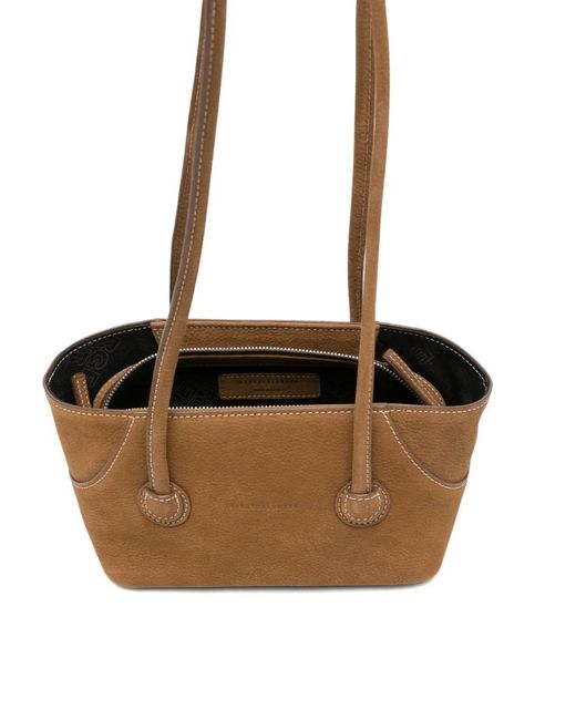 MARGE SHERWOOD White Topstitch Shopper Shoulder Bag