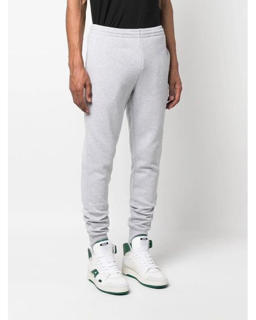 Lacoste Gray Logo-Patch Track Pants for men