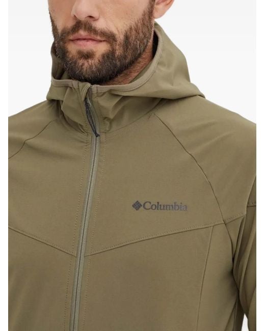 Columbia Green Hooded Zip-Front Lightweight Jacket for men