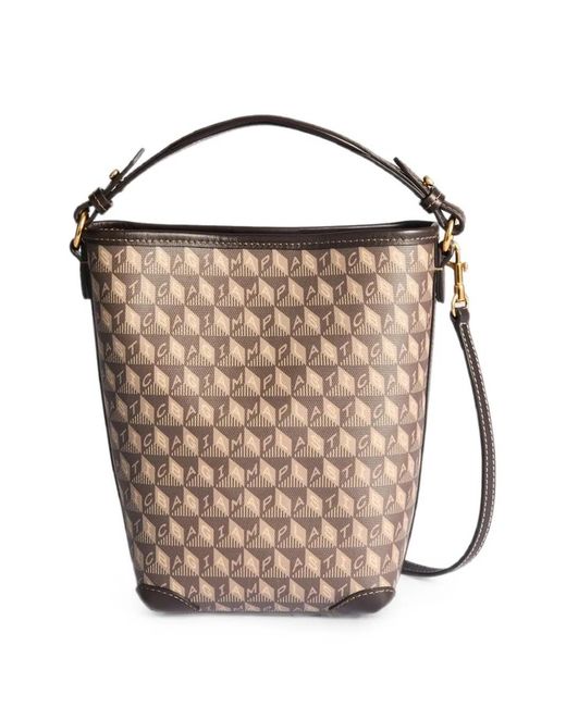 Anya Hindmarch Pink Mini I Am A Plastic Bag Bucket Bag