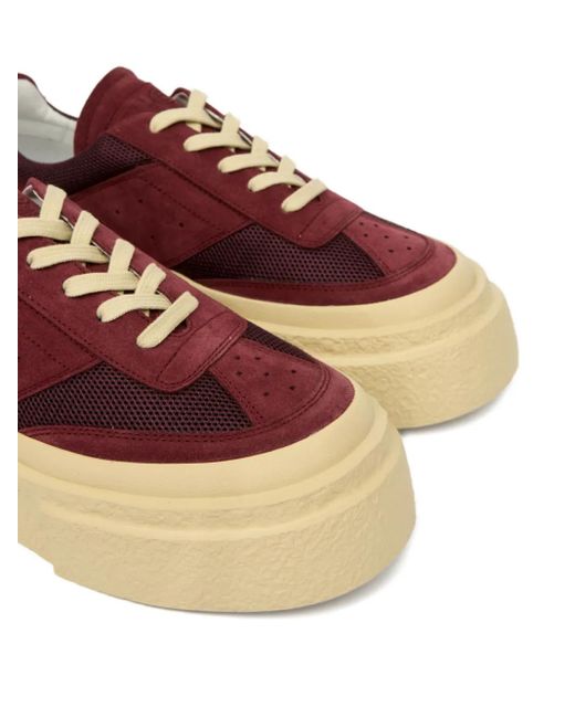 MM6 by Maison Martin Margiela Red Suede Sneakers