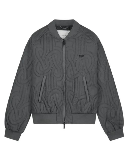 メンズ Filling Pieces キルティング ボンバージャケット Gray