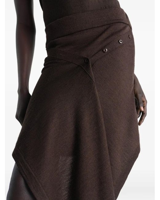 Lemaire Brown Buttoned Skirt