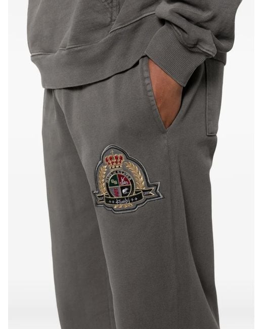 Ksubi Gray Appliqué Tack Pants for men
