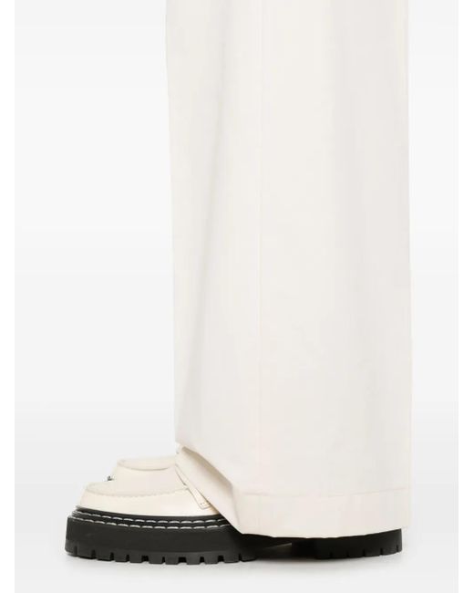 Semicouture White Palazzo Trousers
