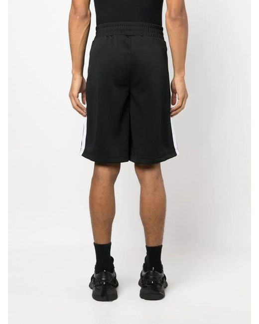 Palm Angels Black Logo Track Shorts for men