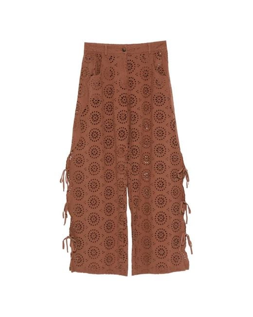 Mc2 Saint Barth Brown Kibi Sangallo Side-Tie Trousers