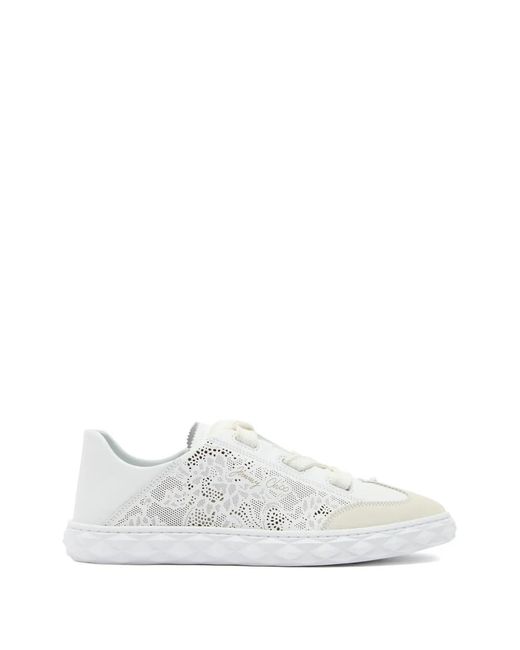 Jimmy Choo White Diamond Flex Sneakers