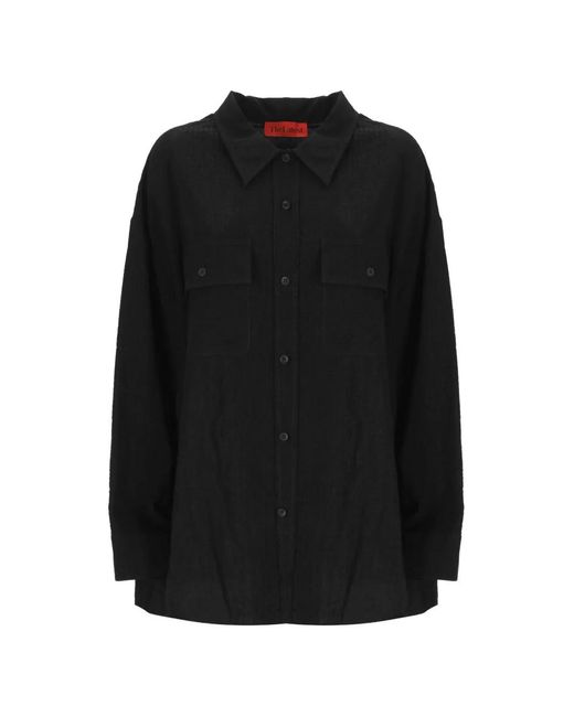 Thelatest Black Buttoned Pocket Shirt