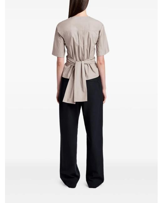 Proenza Schouler White Lilian Tie-Waist Top