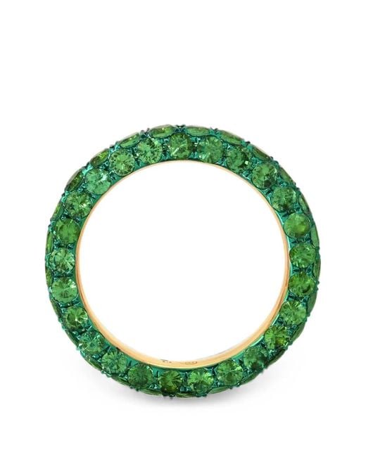 Graziela Green Three-Sided Tsavorite Ring
