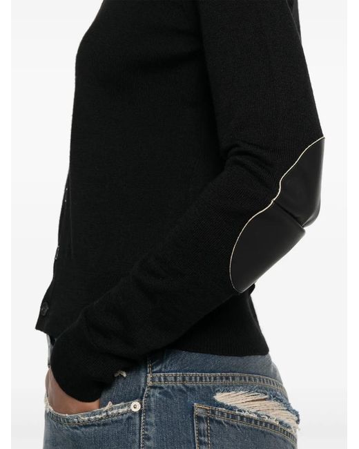 MM6 by Maison Margiela Black Knitted Cardigan