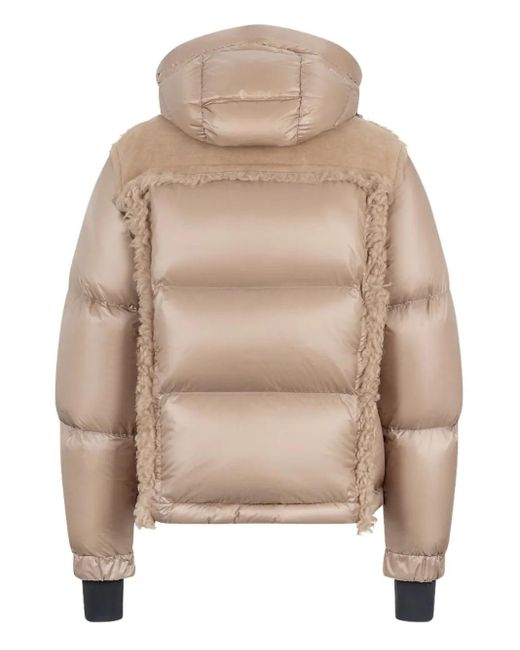 Moncler Natural Shearling-Trimmed Puffer Jacket for men