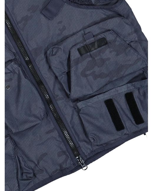 Stone Island Blue Ripstop-Tc Vest for men