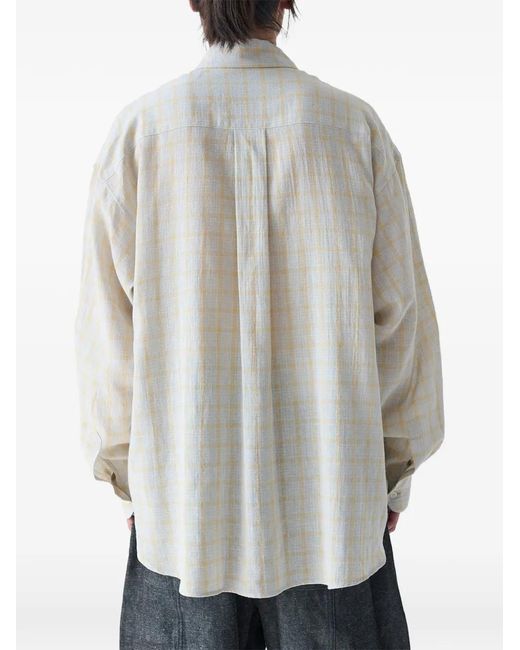 SAGE NATION White Chisholm Check-Pattern Shirt