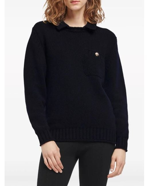 Barrie Blue Chunky-Knit Cashmere Jumper