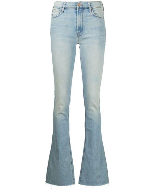 Mother The Runway Fray Flared Jeans in Blue Lyst