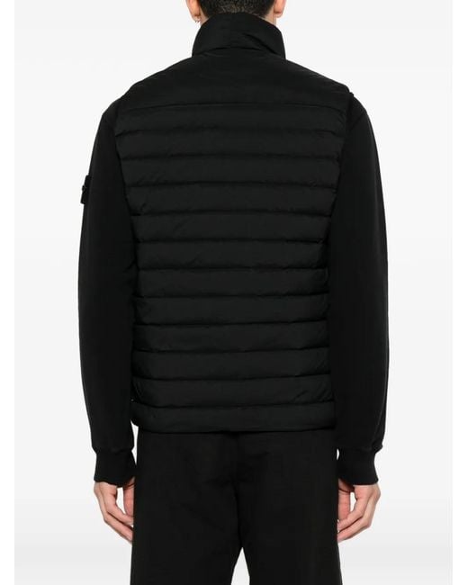 Stone Island Black Logo-Patch Gilet for men