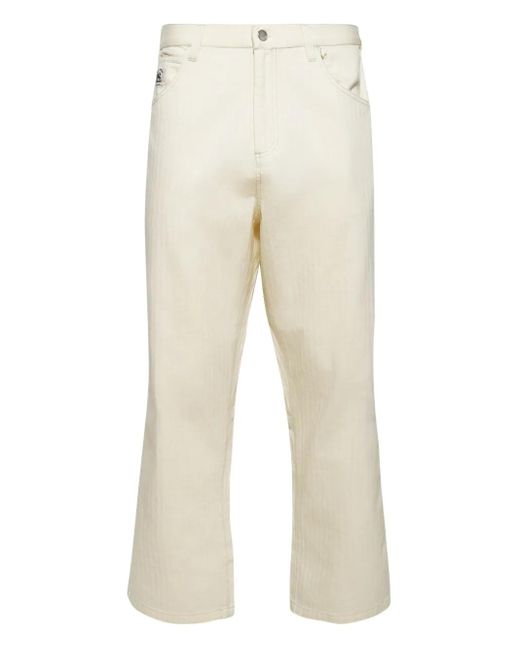 Bode Broek Met Logopatch in het Natural voor heren