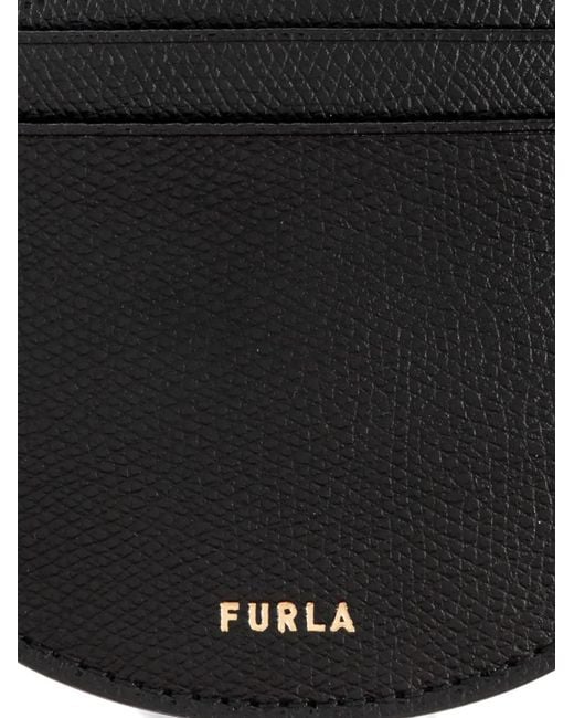 Furla Black Laura Logo-Print Card-Holder
