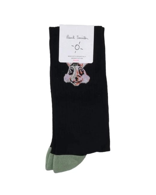 Paul Smith Black Chaussettes À Motif Graphique for men