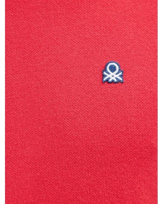 Benetton Logo-Embroidered Ribbed-Trim Sweater for men