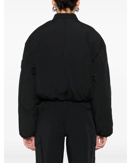 DKNY Black Zip-Up Bomber Jacket
