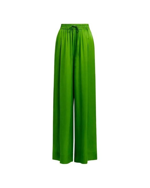Essentiel Antwerp Green Drawstring-Fastening Trousers