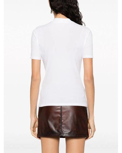 DIESEL White T-Mokky Mock-Neck T-Shirt