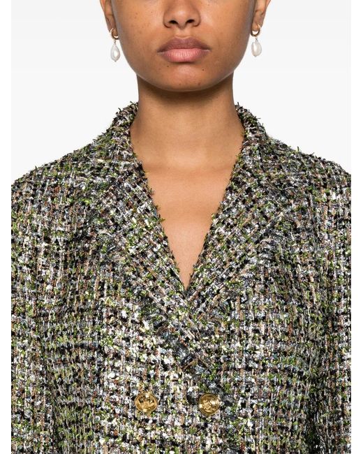 Giambattista Valli Black Bouclé Blazer