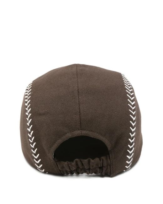 Jacquemus Brown Logo-Embroidered Cap for men