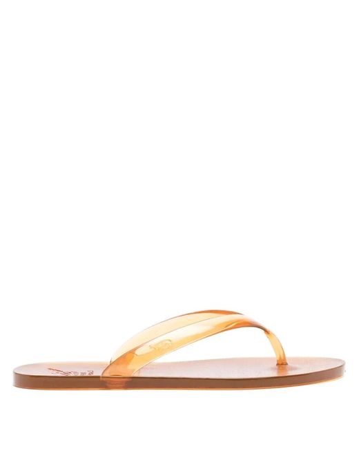 Ancient Greek Sandals Brown Jelly Flip Flops