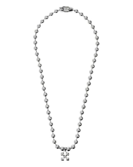 Off-White c/o Virgil Abloh Blue Arrows-Motif Ball-Chain Necklace for men