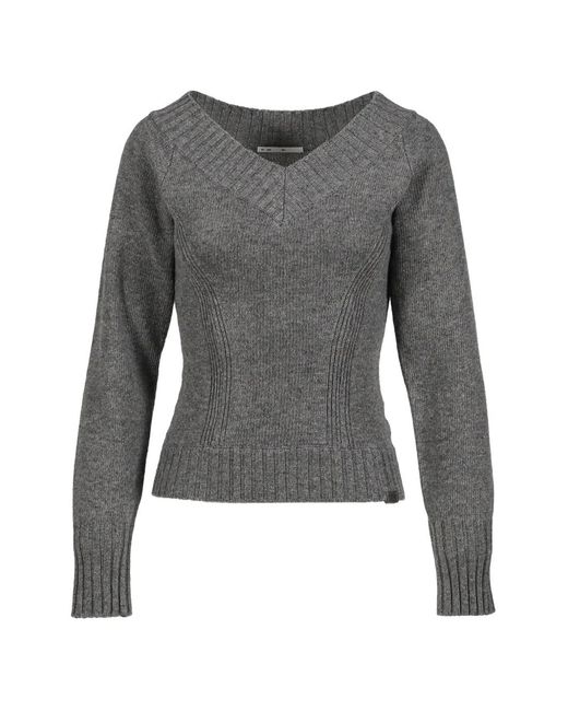 BOHEMSEO Gray Bok V-Neck Sweater